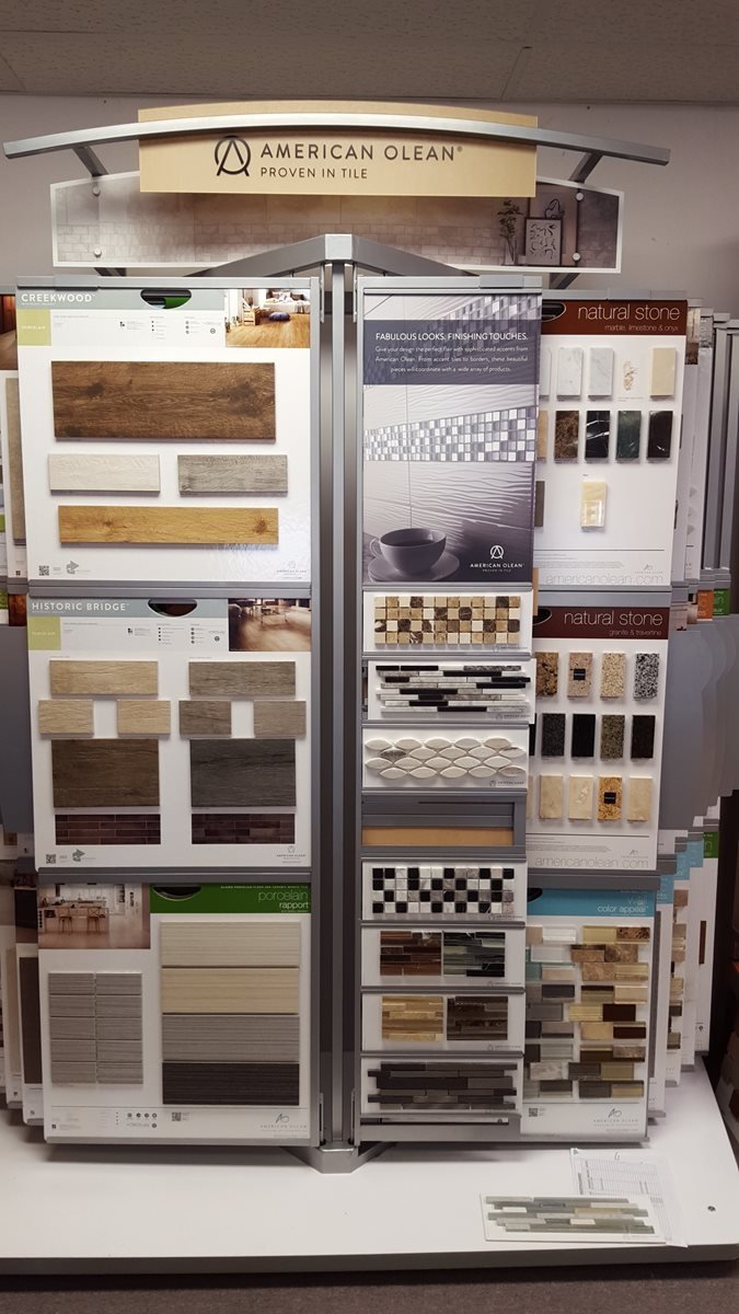 Flooring products in the showroom from Carpet Plus in the Worthington, MN area