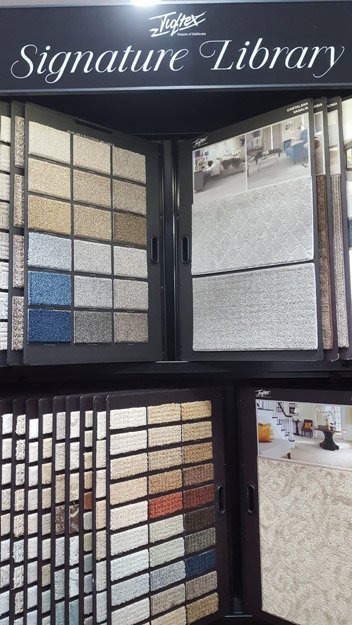 Flooring products in the showroom from Carpet Plus in the Worthington, MN area