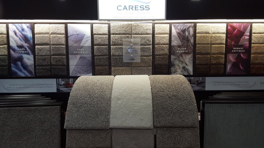 Flooring products in the showroom from Carpet Plus in the Worthington, MN area