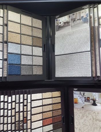 Flooring products in the showroom from Carpet Plus in the Worthington, MN area