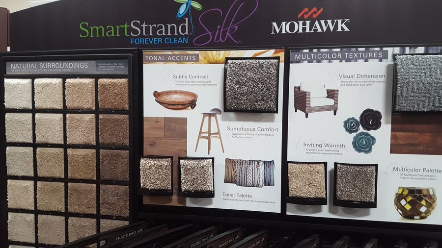Flooring products in the showroom from Carpet Plus in the Worthington, MN area