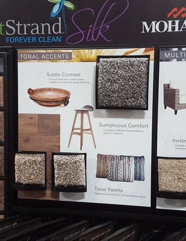 Flooring products in the showroom from Carpet Plus in the Worthington, MN area